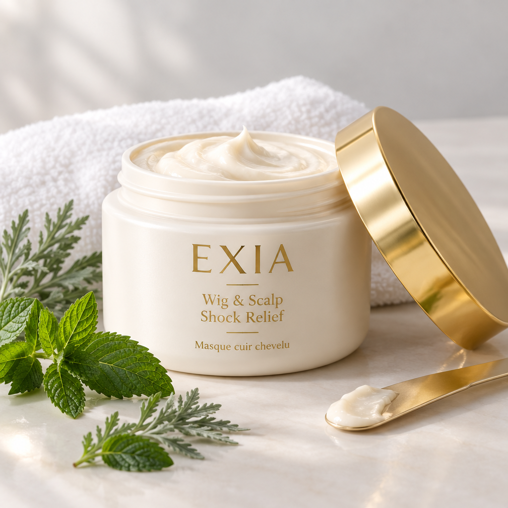 EXIA Wig & Scalp Shock Relief dans une ambiance spa