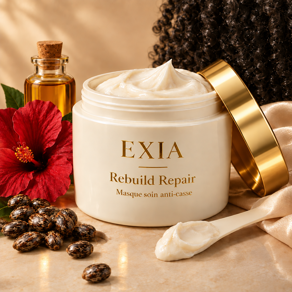 Masque EXIA Rebuild Repair avec écriture et couvercle dorés