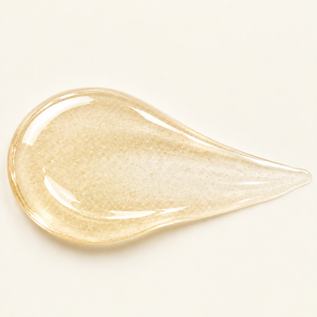 Texture illustrative avec grains exfoliants